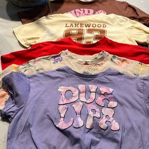 Bundle of 5 H&M crop tops